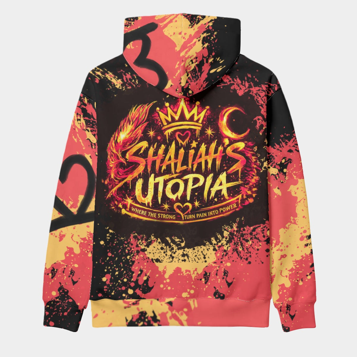 Eco-friendly I Never Learned To Give Up All-Over Print Unisex Pullover Hoodie