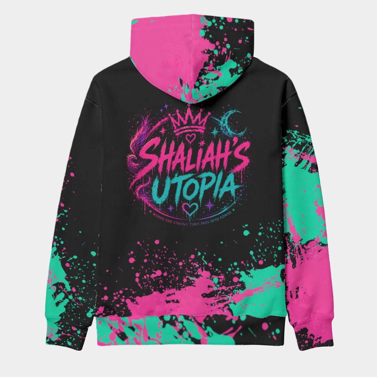 Eco-friendly Fear Was Never Mine All-Over Print Unisex Pullover Hoodie
