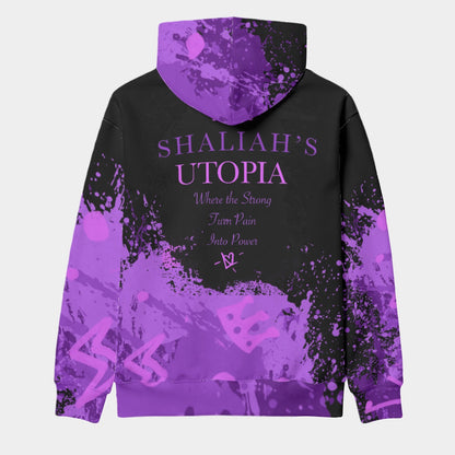 Eco-friendly Turn Pain Into Power All-Over Print Unisex Pullover Hoodie