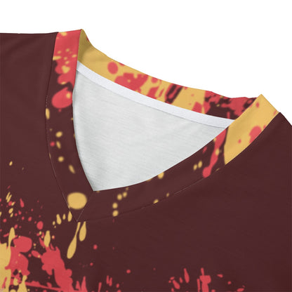 Eco-friendly Built Through The Fire All-over Print Unisex V-neck T-Shirt